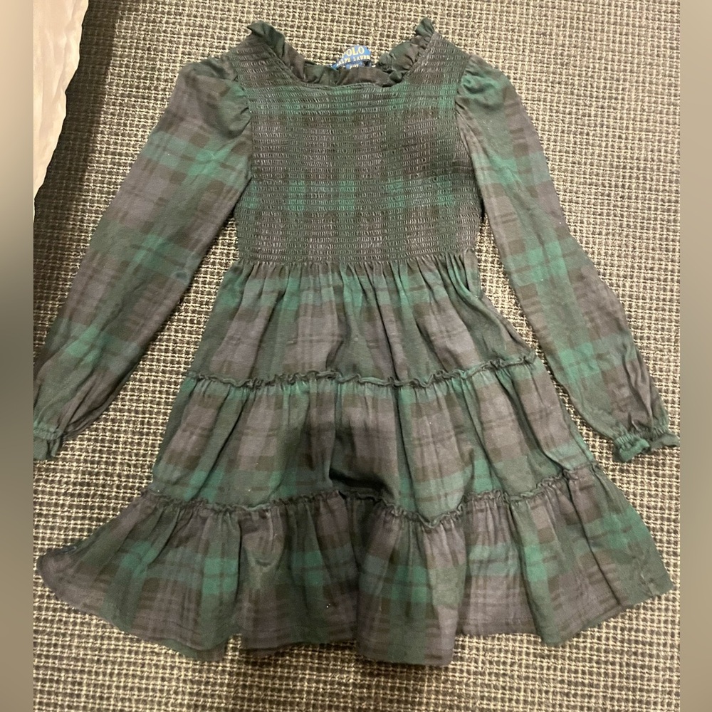 Plaid Green Kids Dress
